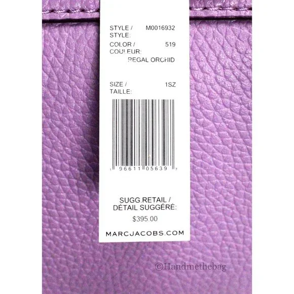 NEW Marc Jacobs The Groove Mini Regal Orchid Crossbody Messenger Bag Purse NWT